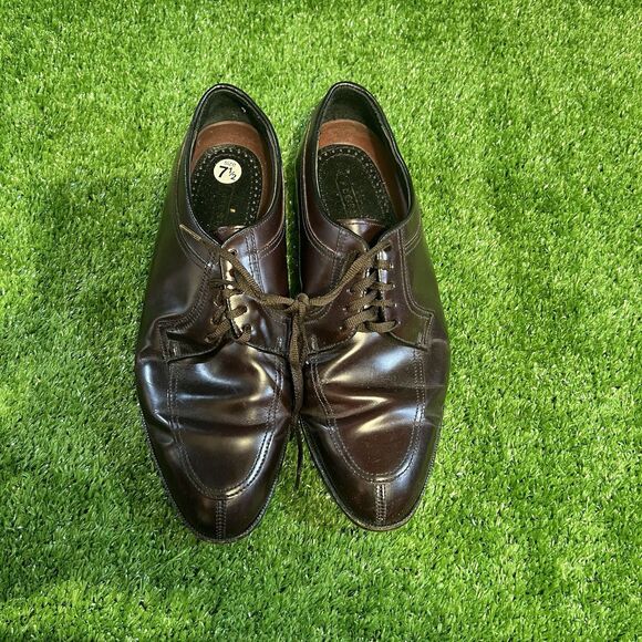 Florsheim Imperial Shell Cordovan Derby Leather Lace Up Dress Shoes Mens 7.5 D - Picture 1 of 6